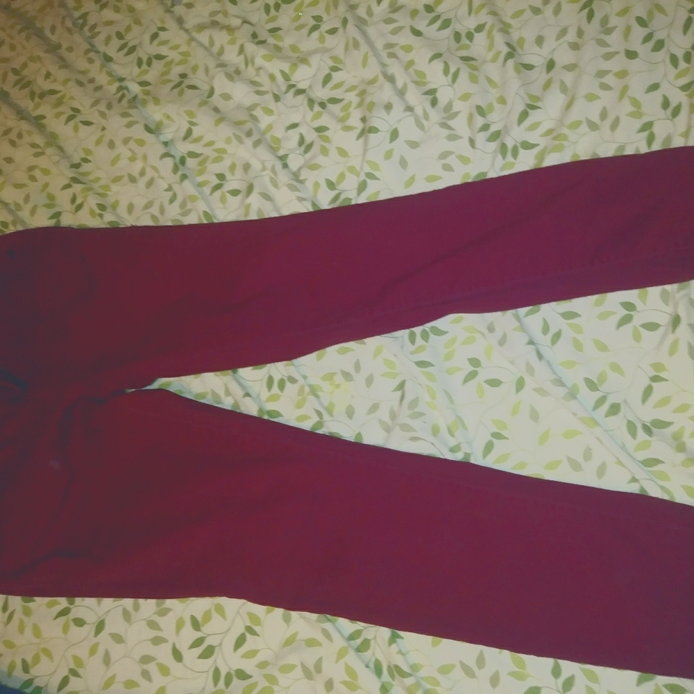Maroon skinny jeans size 7